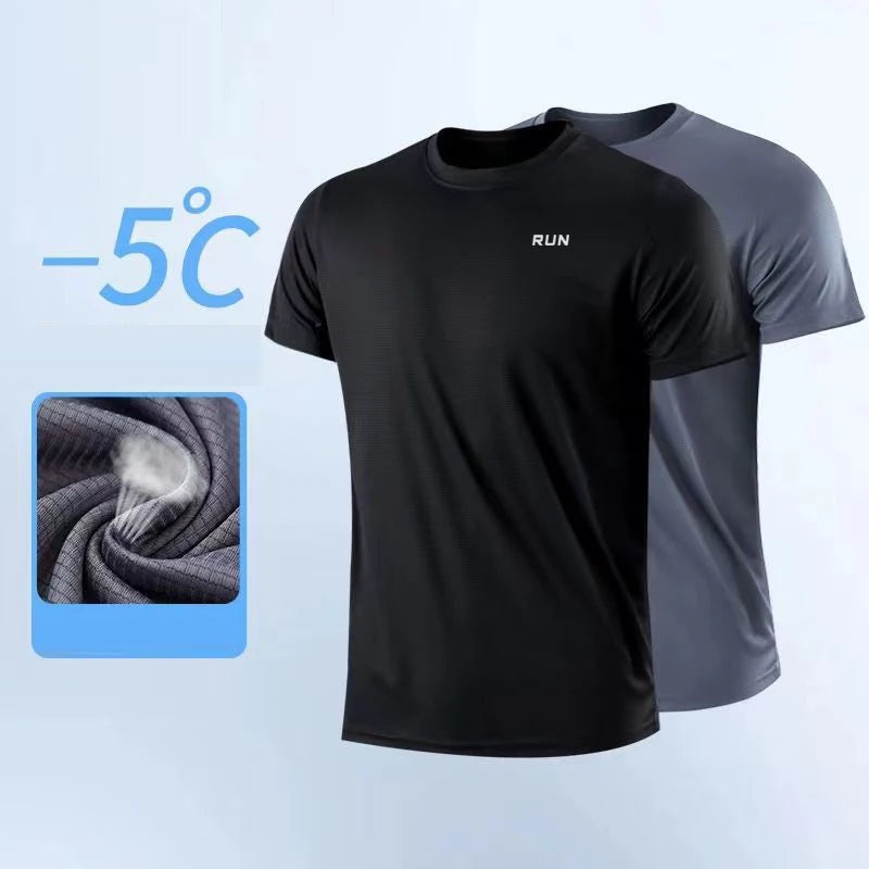 メンズ 速乾 半袖 ジム ランニング Tシャツ 吸汗速乾 クルーネック トレーニング エクササイズ スポーツシャツ トップス 軽量