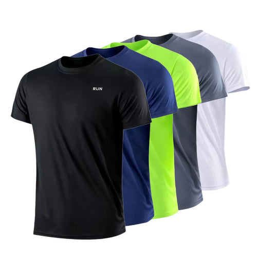 メンズ 速乾 半袖 ジム ランニング Tシャツ 吸汗速乾 クルーネック トレーニング エクササイズ スポーツシャツ トップス 軽量