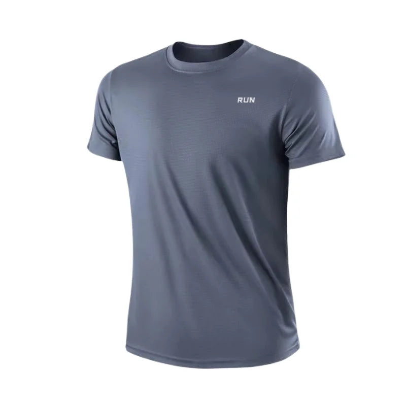 メンズ 速乾 半袖 ジム ランニング Tシャツ 吸汗速乾 クルーネック トレーニング エクササイズ スポーツシャツ トップス 軽量