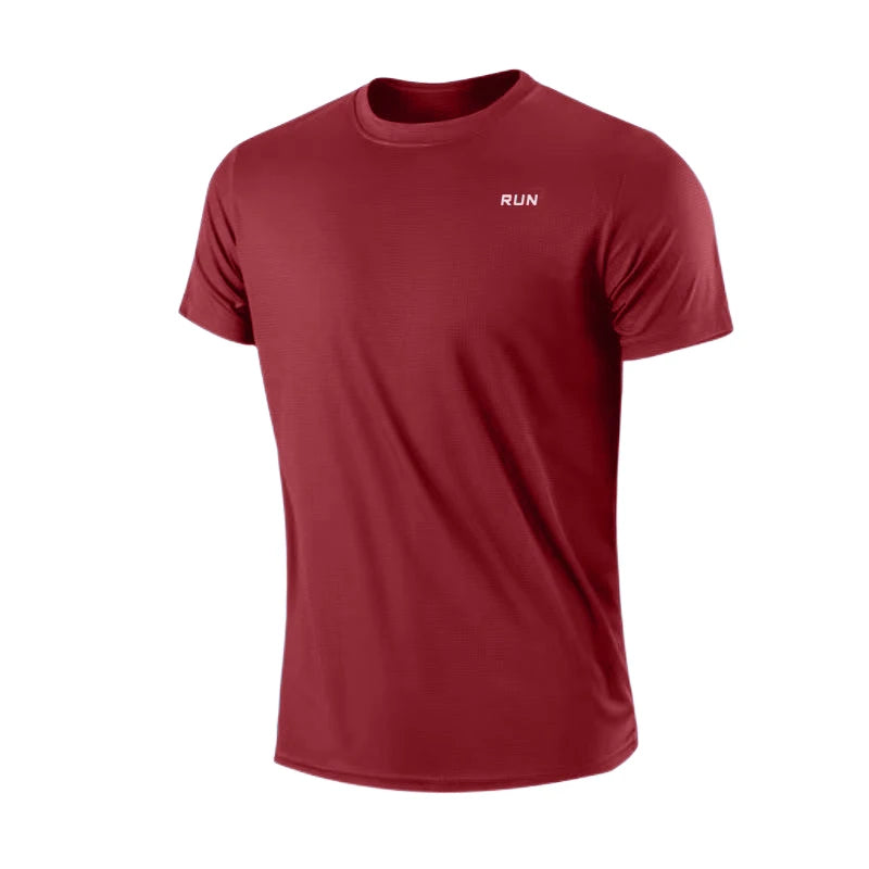 メンズ 速乾 半袖 ジム ランニング Tシャツ 吸汗速乾 クルーネック トレーニング エクササイズ スポーツシャツ トップス 軽量